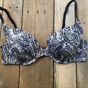 Victoria’s Secret Paisley Patterned Lined Demi Bra Size 36C